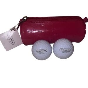 Coach Golf Ball Pouch with 2 Balls
